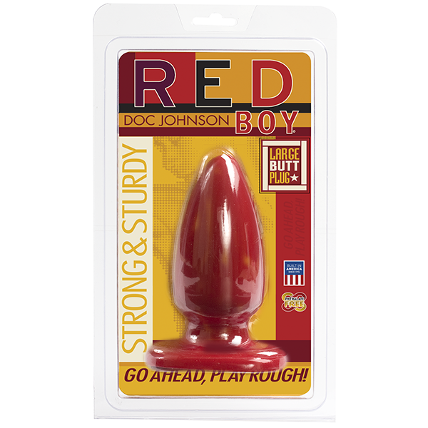 RED BOY Large 5 inch Butt Plug