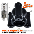 Oxballs BUZZSQUEEZE triple-vibe ballstretcher - Clear