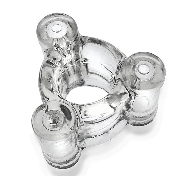 Oxballs BUZZSQUEEZE triple-vibe ballstretcher - Clear