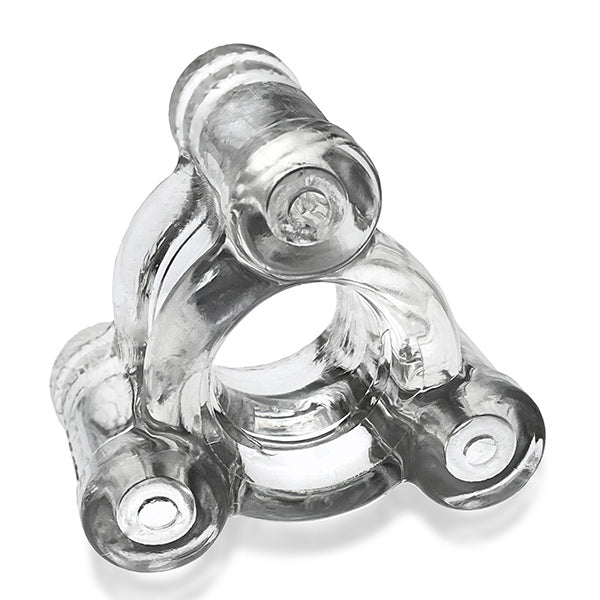 Oxballs BUZZSQUEEZE triple-vibe ballstretcher - Clear