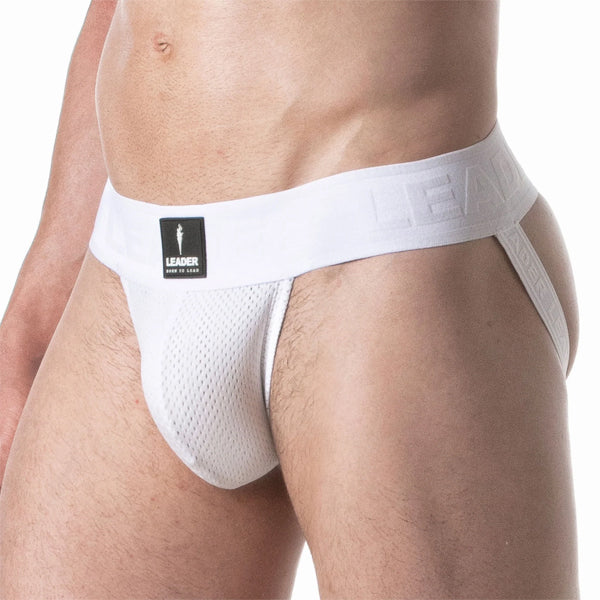 LEADER SPORTS MESH JOCKSTRAP - WHITE