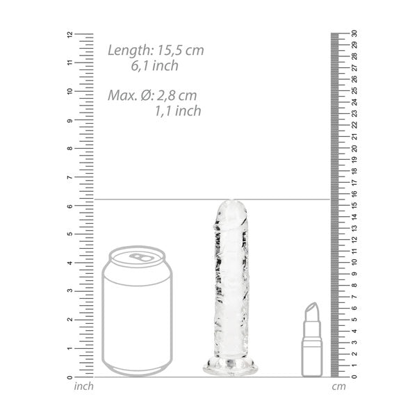 Realrock Straight Realistic Dildo with Suction Cup - 6'' / 14.5cm