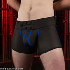 Mr.S Leather FuckGear Chap Shorts | Black/Blue