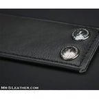 Mr.S Leather Wide Leather Wristband Black - S - image 3