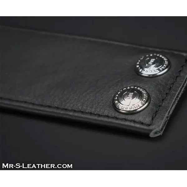 Mr.S Leather Wide Leather Wristband Black - S - image 3