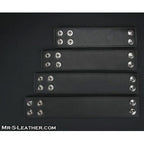 Mr.S Leather Wide Leather Wristband Black - S - image 1