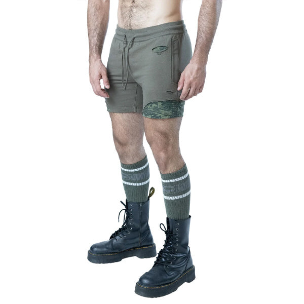 Nasty Pig Shred Rugby Short - Army Green