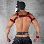 Boxer Barcelona Neon Rave Bracer Harness - Black/Red