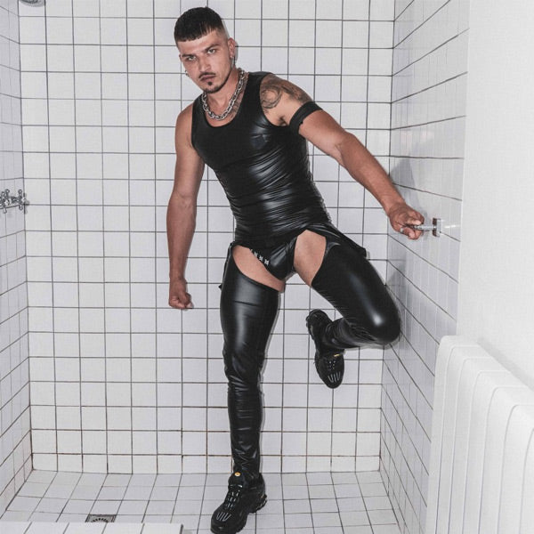 Boxer Barcelona Sexy Long Chaps - Rubber Look