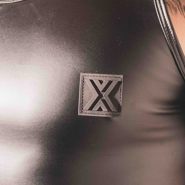 Boxer Barcelona Sexy Vest - Black - Rubber Look