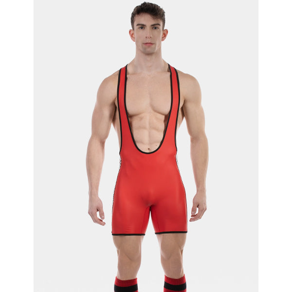 Barcode Berlin Backless Singlet Versos - Red/Black