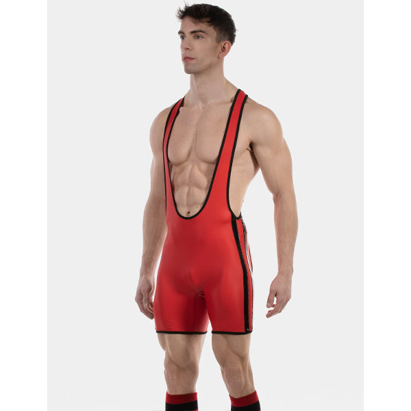 Barcode Berlin Backless Singlet Versos - Red/Black