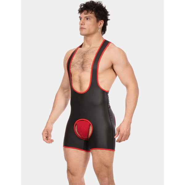 Barcode Berlin Singlet Kam - Black-Red