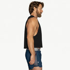 BIKE® Graphic BIKE Crop Tank - Black
