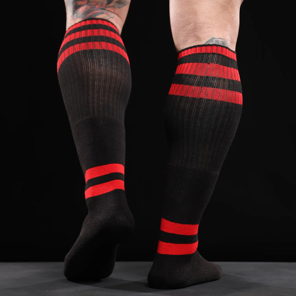 Strapp Metal Strapp Football Socks - Black/Red - image 2