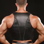Strapp Metal Hard Tail Leather Bar Vest - Black - image 2