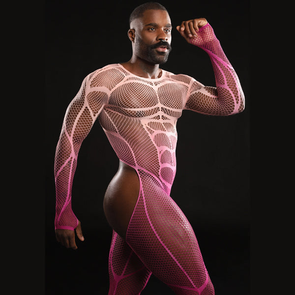 Strapp Metal Roid Reaper Cut Out Bodysuit - Violent Peach - image 3