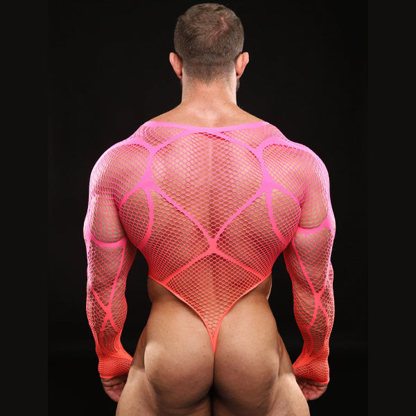 Strapp Metal Roid Reaper Thong Back Bodysuit - Liquid Sun - image 2