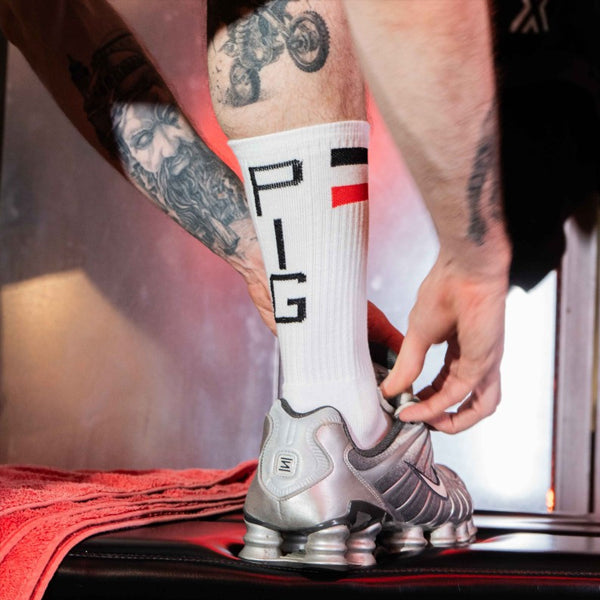 Boxer Barcelona Skater Socks Pig - White/Red/Black