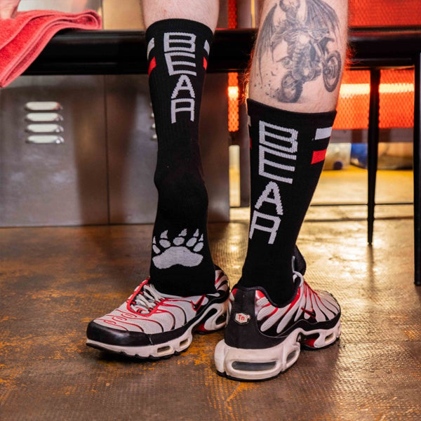 Boxer Barcelona Skater Socks Bear - Black/Red/White