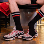 Boxer Barcelona Skater Socks Top - Black/Red/White - image 3