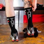 Boxer Barcelona Skater Socks Top - Black/Red/White