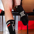 Boxer Barcelona Skater Socks Top - Black/Red/White - image 2