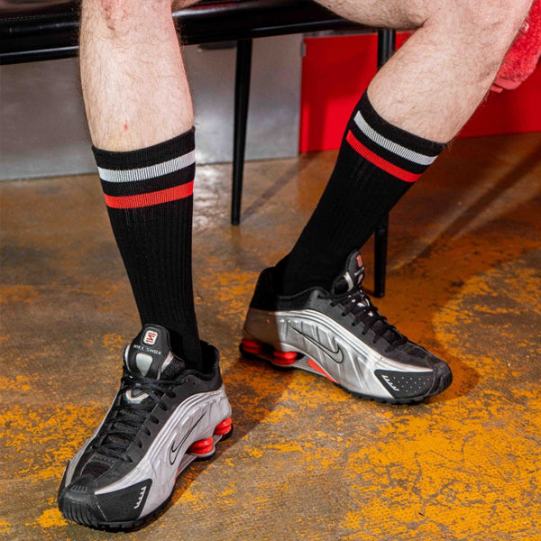 Boxer Barcelona Skater Socks Fuck - Black/White/Red