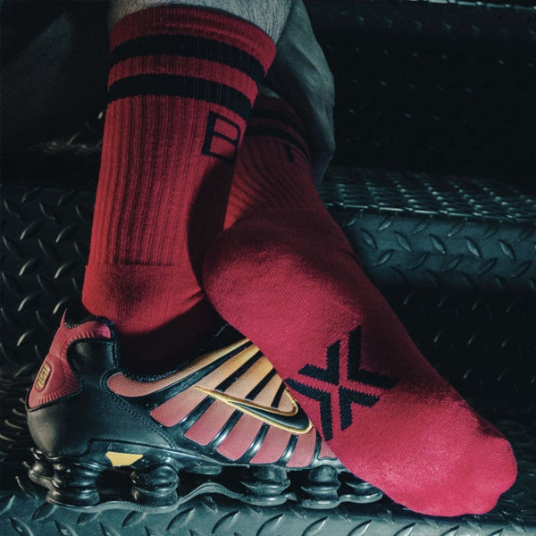 Boxer Barcelona Bxr Tennis Socks - Black/Red - image 2