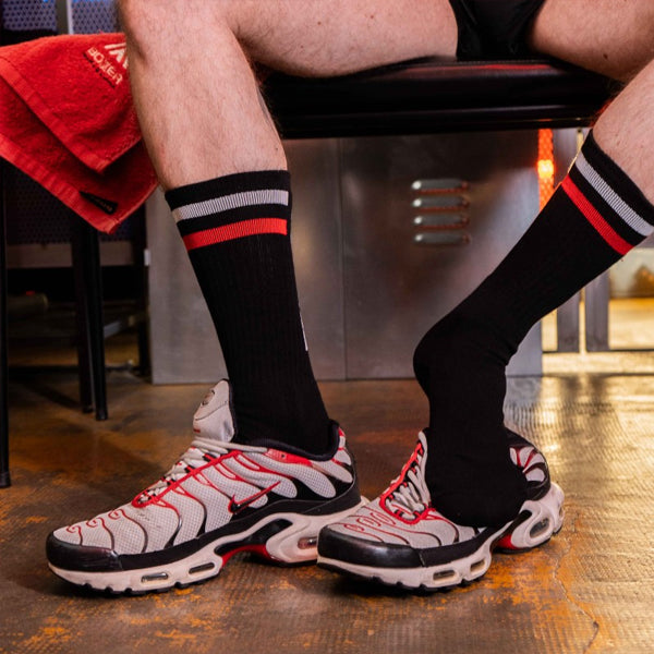 Boxer Barcelona Skater Socks Boxer - Black/White/Red
