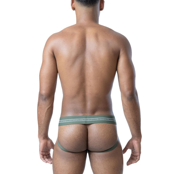 Nasty Pig Core Jock Strap 3.0 - Army Green/Shark Grey/White - image 3