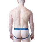 Nasty Pig Core Jock Strap 3.0 - Cadet Blue/Goldenrod/White - image 3