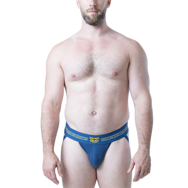 Nasty Pig Core Jock Strap 3.0 - Cadet Blue/Goldenrod/White - image 2
