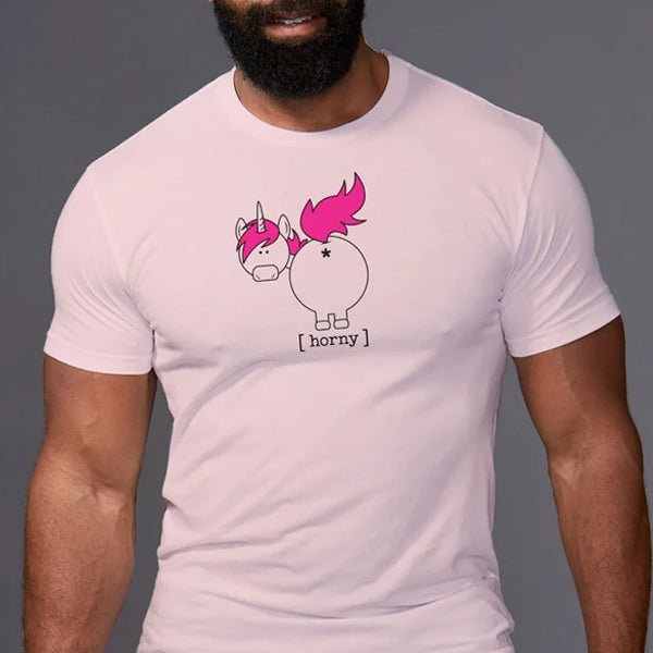 Silber Fuchs Butt Babies Horny Unicorn Tee/Shredder- Light Pink