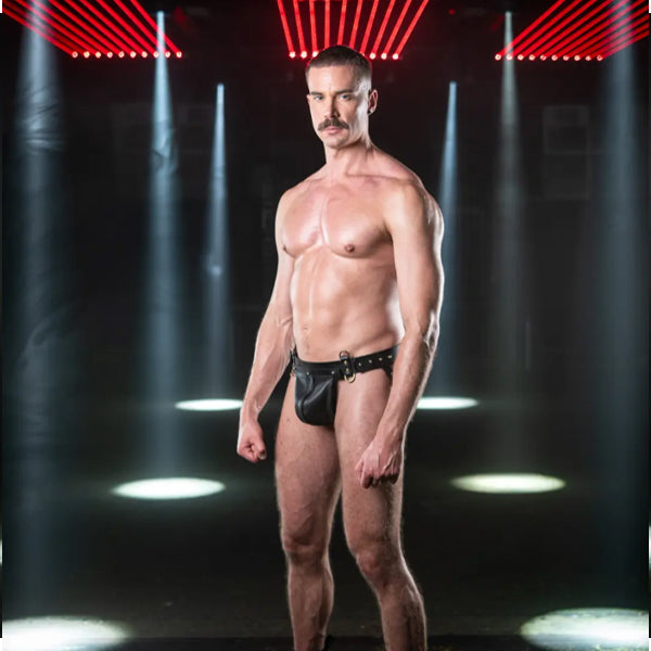 Fetish Daddy Eddie Jock - Black Leather - Nickel