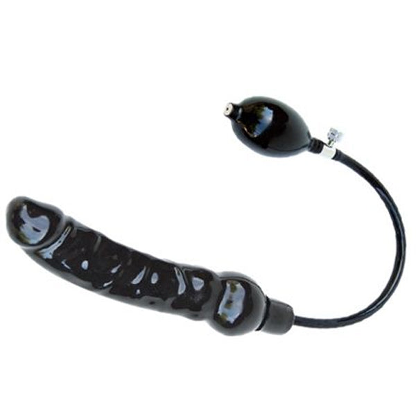 Mister B Inflatable Solid Dildo - Black L