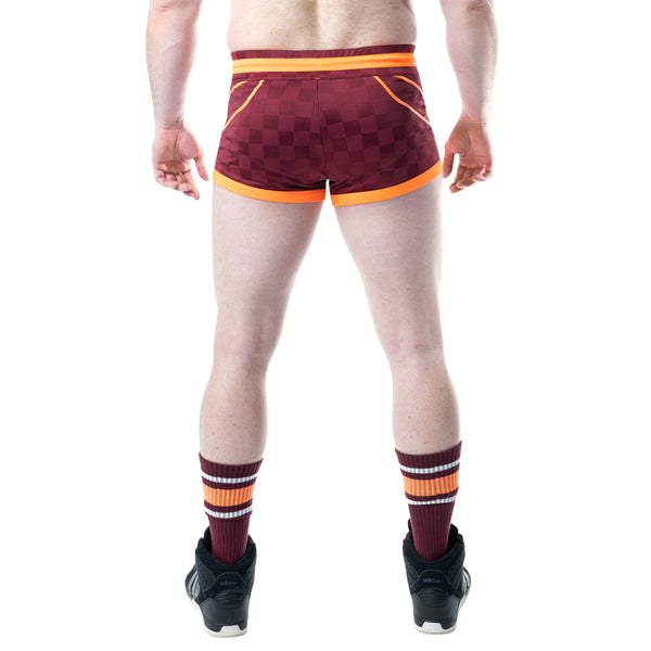 Nasty Pig Rival Trunk Short - Burgundy/Vibrant Orange