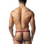 Nasty Pig Rival Jock Strap - Burgundy/Vibrant Orange