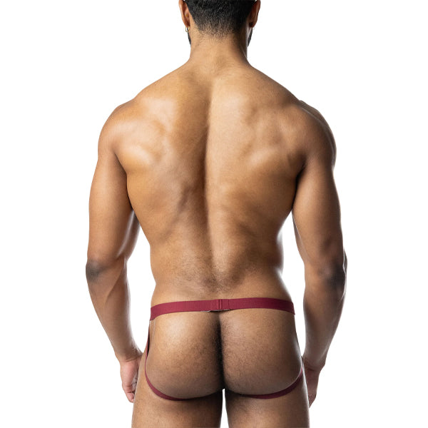 Nasty Pig Rival Jock Strap - Burgundy/Vibrant Orange