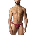 Nasty Pig Rival Jock Strap - Burgundy/Vibrant Orange