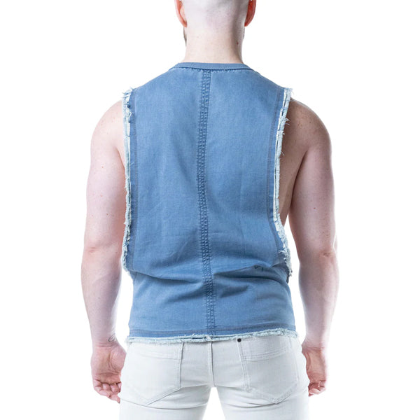Nasty Pig Emboss Brandmark Shredder Tank Top - Mirage Blue