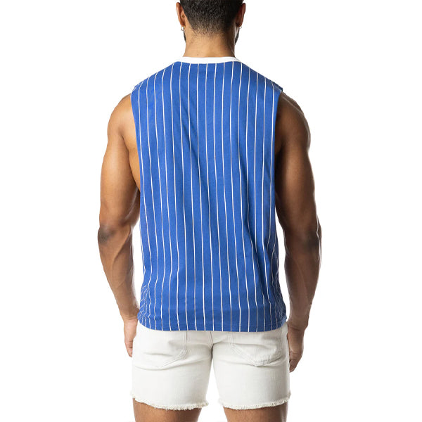 Nasty Pig Third Base Shredder Tank Top - Quartz Blue/White