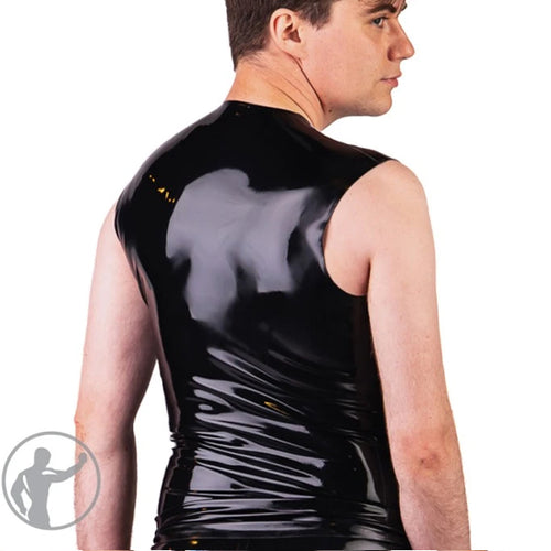 Invincible Rubber x KINK3D Sleeveless T-Shirt Chastity Stripes - Black