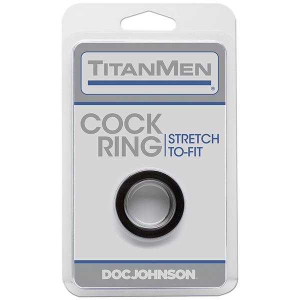 TitanMen Stretch-To-Fit Cock Ring | Black