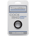 TitanMen Stretch-To-Fit Cock Ring | Black