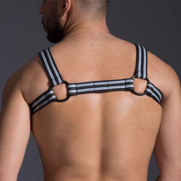 665 INC Neoprene BULLDOG Chest Harness | Double White