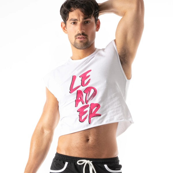 LEADER HERO LDR CROP T SHIRT - WHITE/PINK
