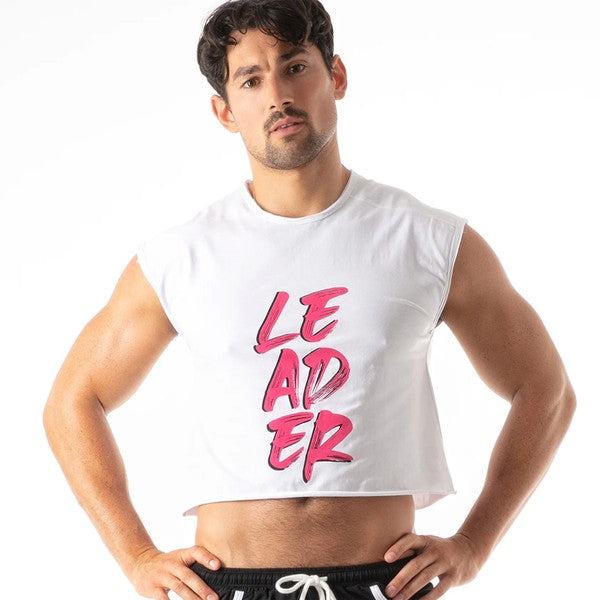 LEADER HERO LDR CROP T SHIRT - WHITE/PINK