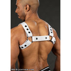 Mr.S Leather Slick Silicone Bulldog Harness | White