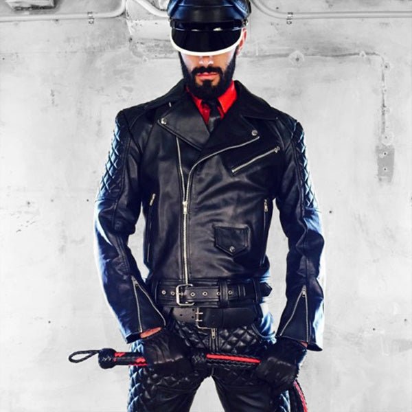Boxer Barcelona Berlin10 Leather Biker Jacket | Black